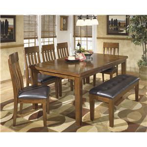 Signature Design by Ashley Ralene 7 Pc Dining Set with Bench