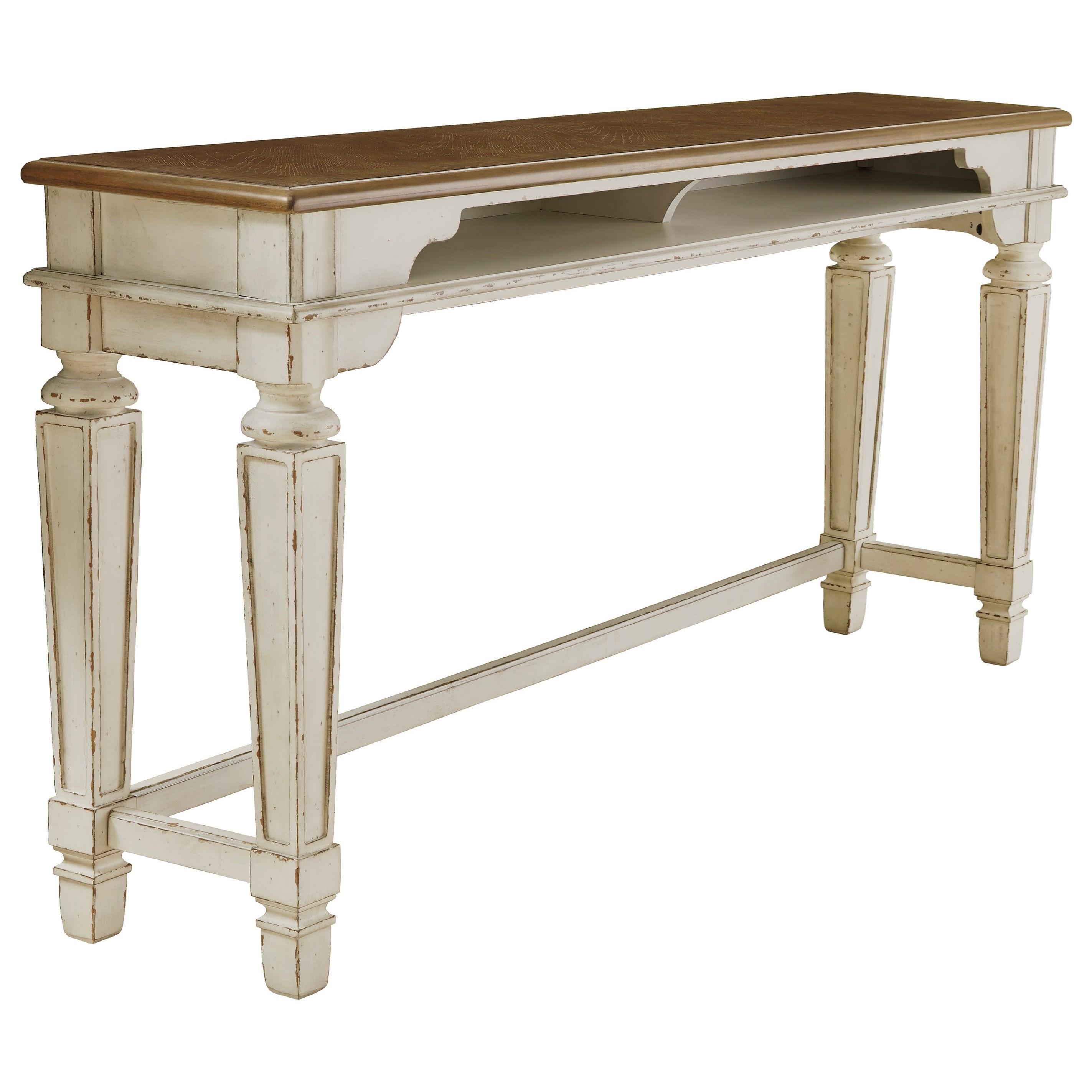 Ashley Signature Design Realyn D743 52 Two Tone Long Counter Table