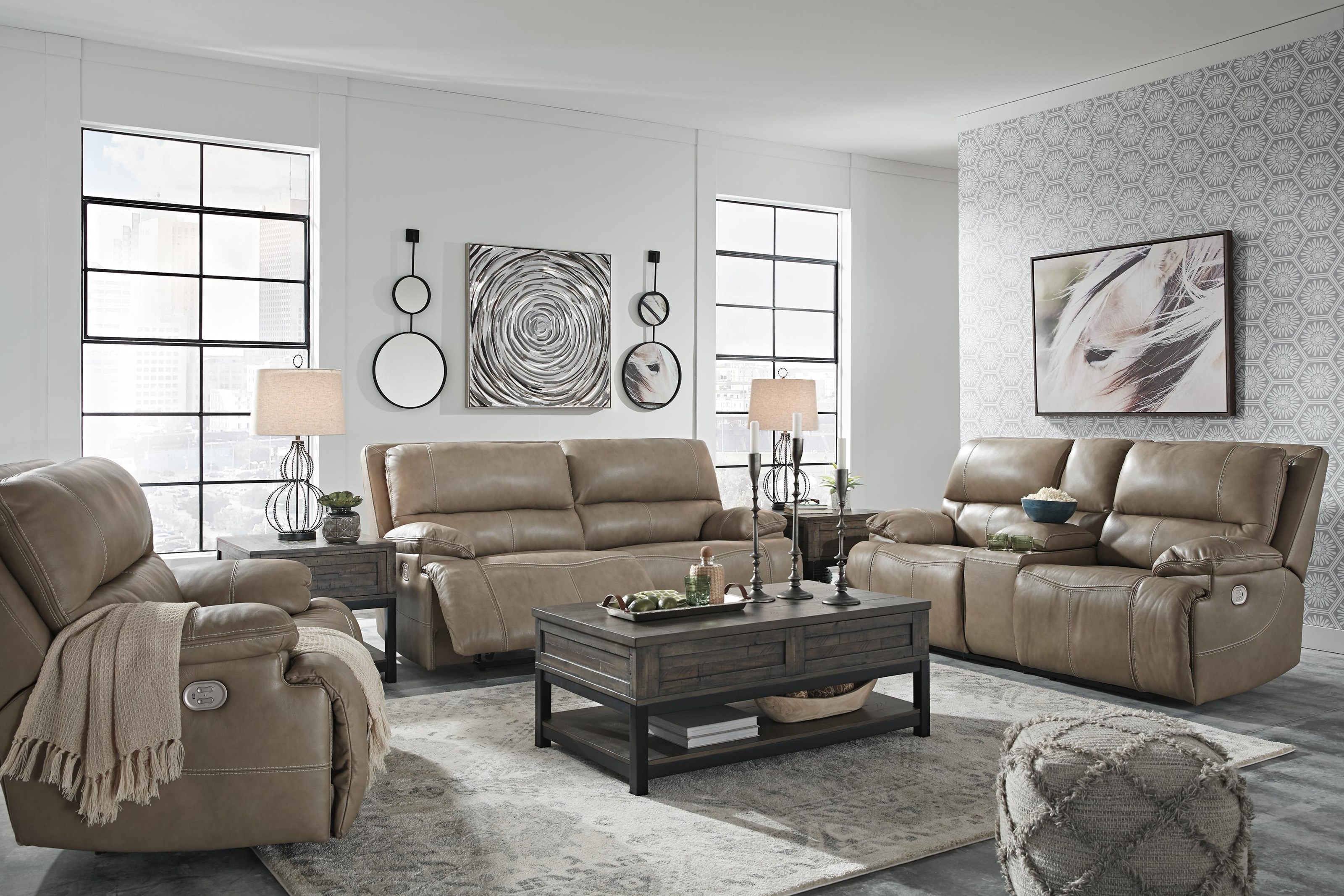 Signature Design by Ashley Ricmen 825343712 Power Recliner Sofa and Power  Recliner Set | Sam Levitz Furniture | Reclining Living Room Groups