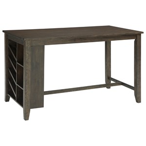 Signature Design by Ashley Rokane Rectangular Counter Table w/ Storage
