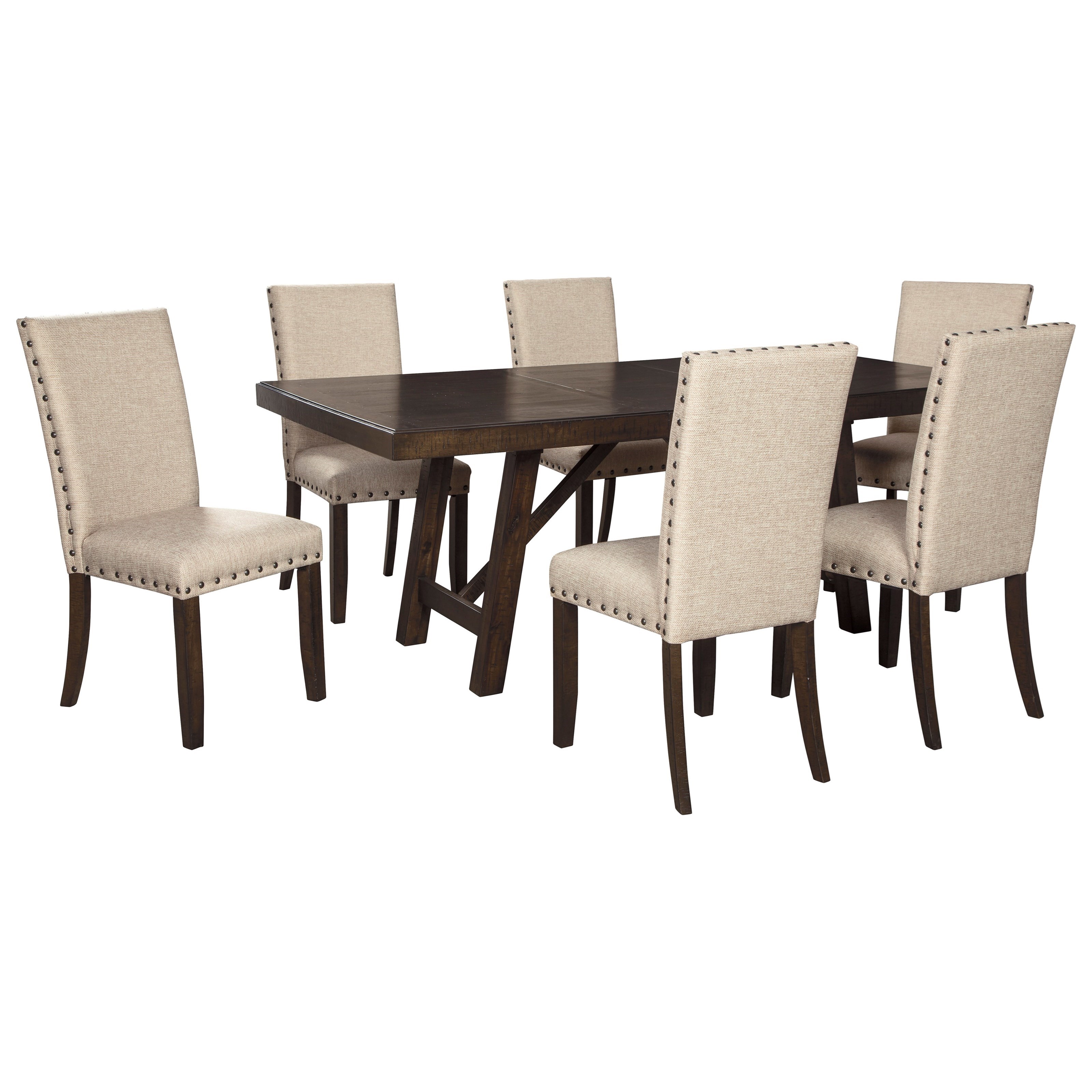 Signature Design By Ashley Rokane Dining Table Set For Six Royal Furniture Dining 7 Or More Piece Sets
