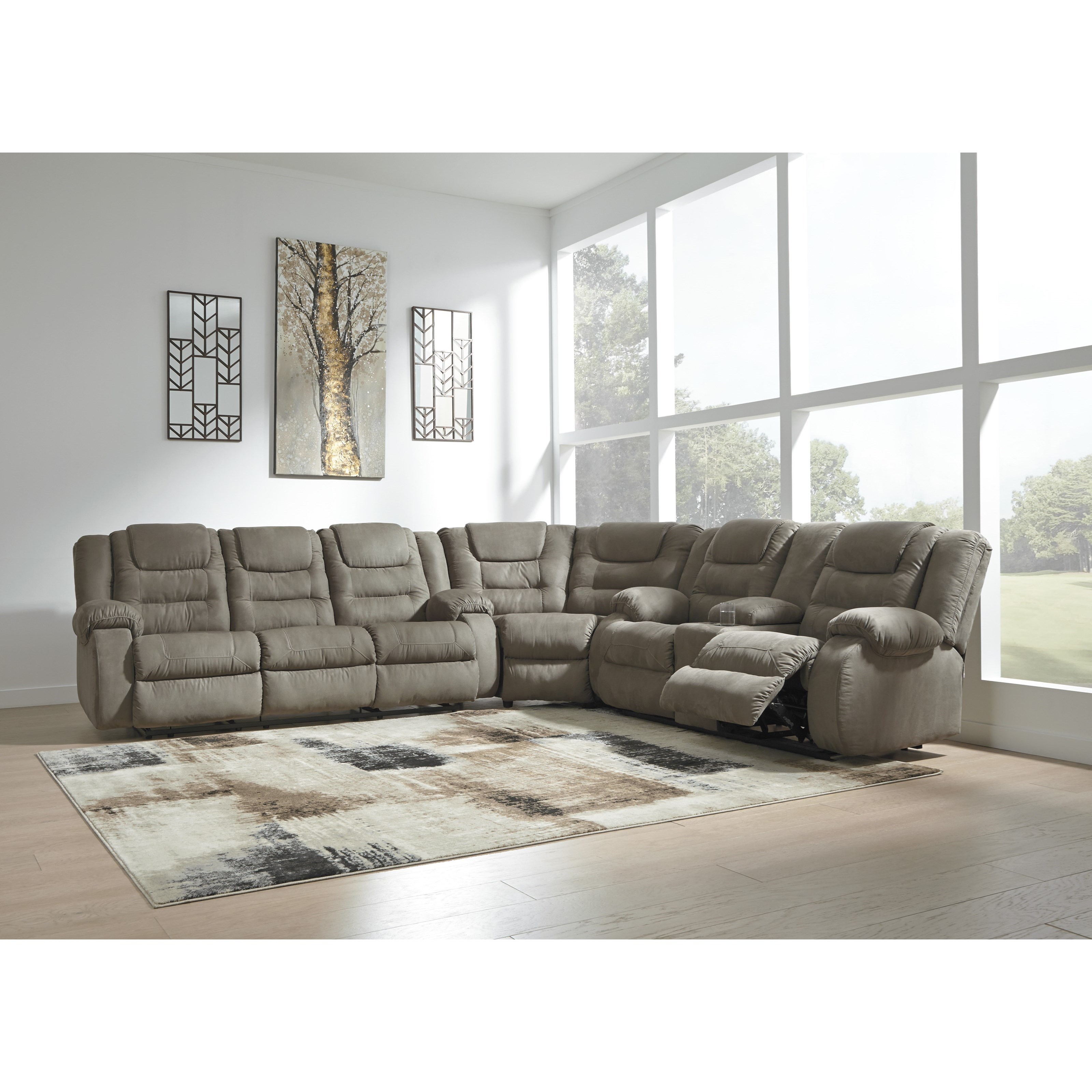 Signature Design by Ashley McCade Casual 3-Piece Reclining Sectional | Royal Furniture ...