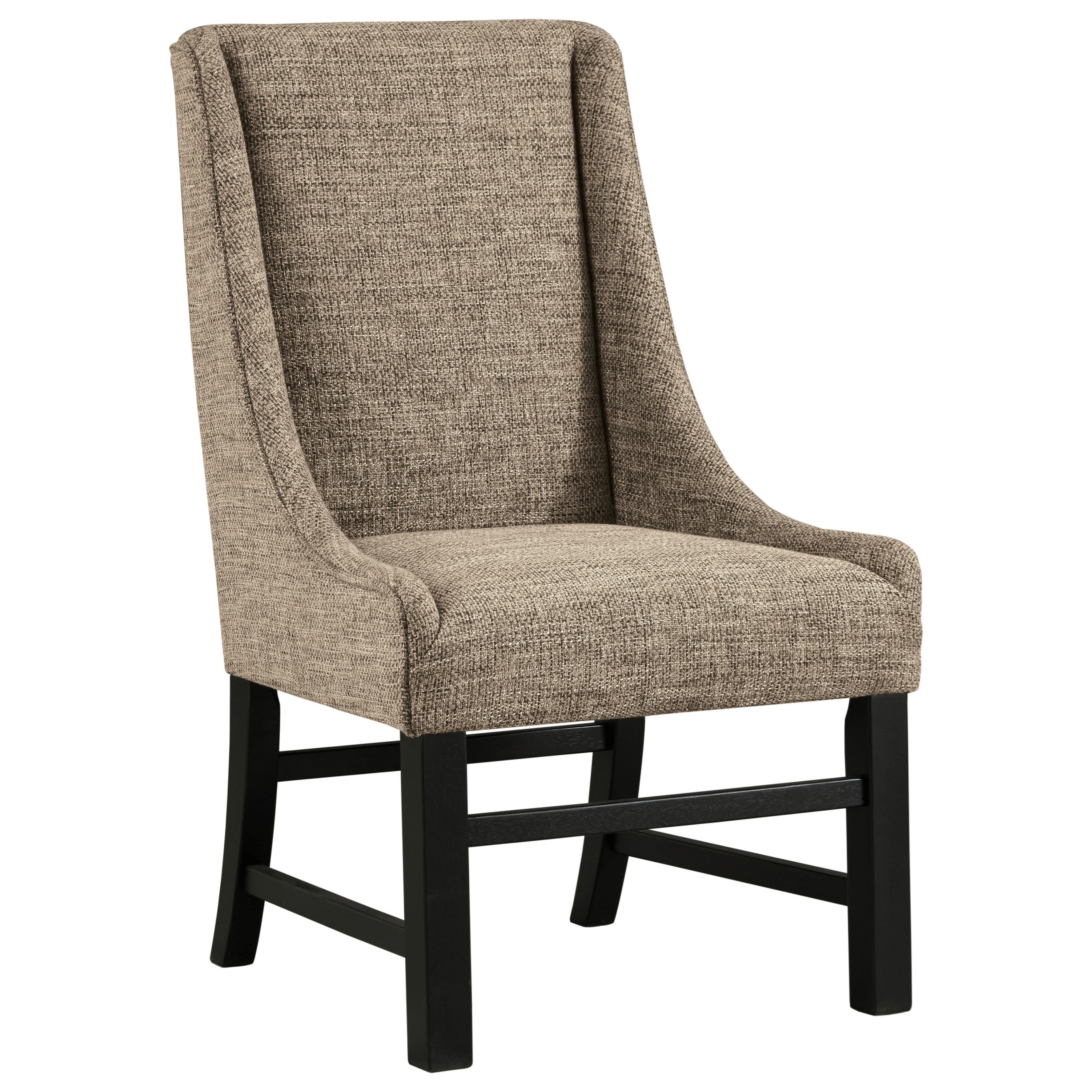 Signature Design by Ashley Sommerford Dining Upholstered Arm Chair with Sloped Arms in Brown ...