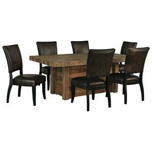 Signature Design by Ashley Sommerford 7-Piece Rectangular Dining Room Table Set