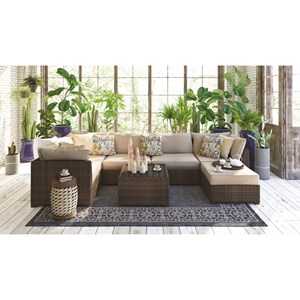 Signature Design by Ashley Spring Ridge 7 Piece Outdoor Set