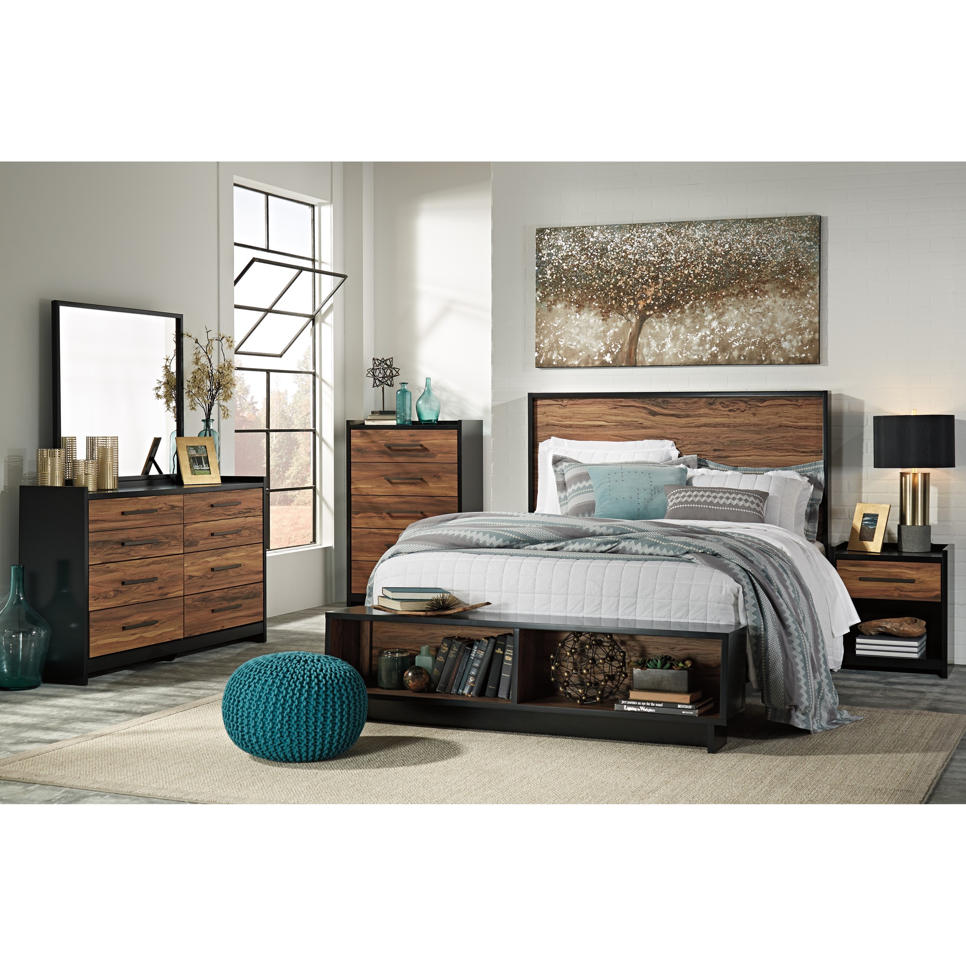 Signature Design by Ashley Stavani Queen Platform Bed w ...