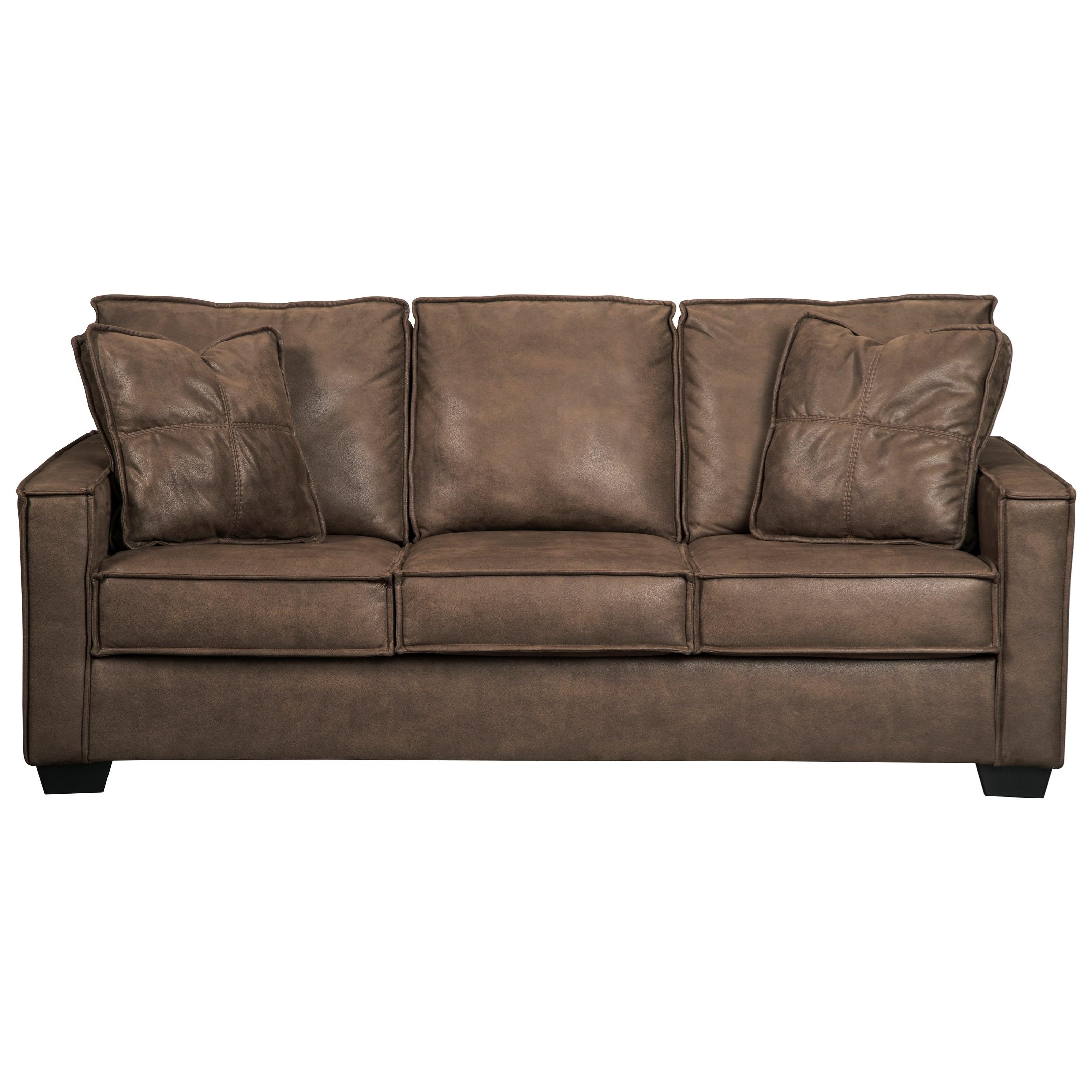 Terrington Faux Leather Queen Sofa Sleeper With Memory Foam Mattress Piecrust Welt Trim By Signature Design Ashley At Royal Furniture Terrington Faux Leather Queen Sofa Sleeper With Memory Foam Mattress Piecrust Welt Trim By Signature Design Ashley At Royal Furniture