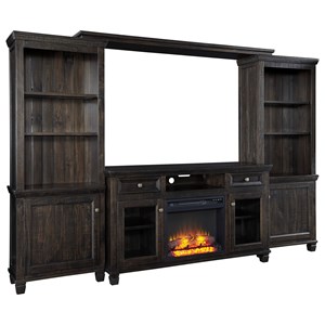Signature Design by Ashley Townser Entertainment Center w/ Fireplace