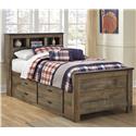 Signature Design by Ashley Trinell Rustic Look Twin ...