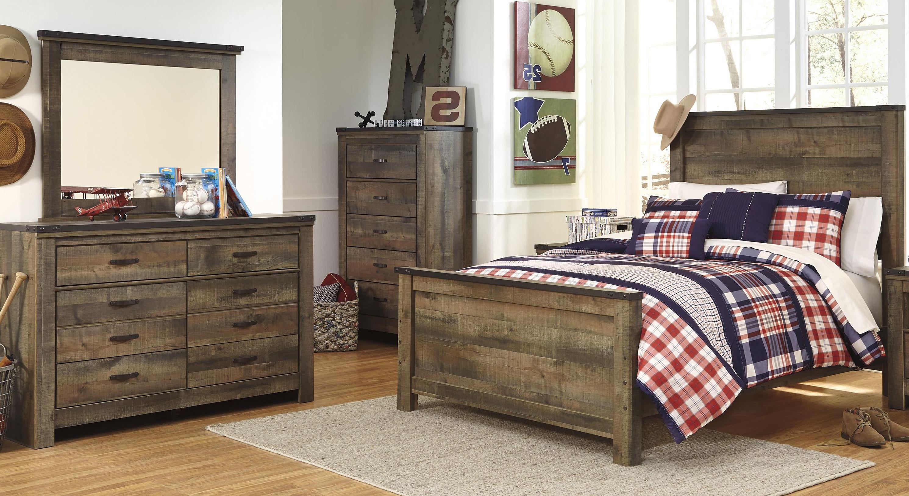 Signature Design by Ashley Trinell Full Bed, Dresser and ...