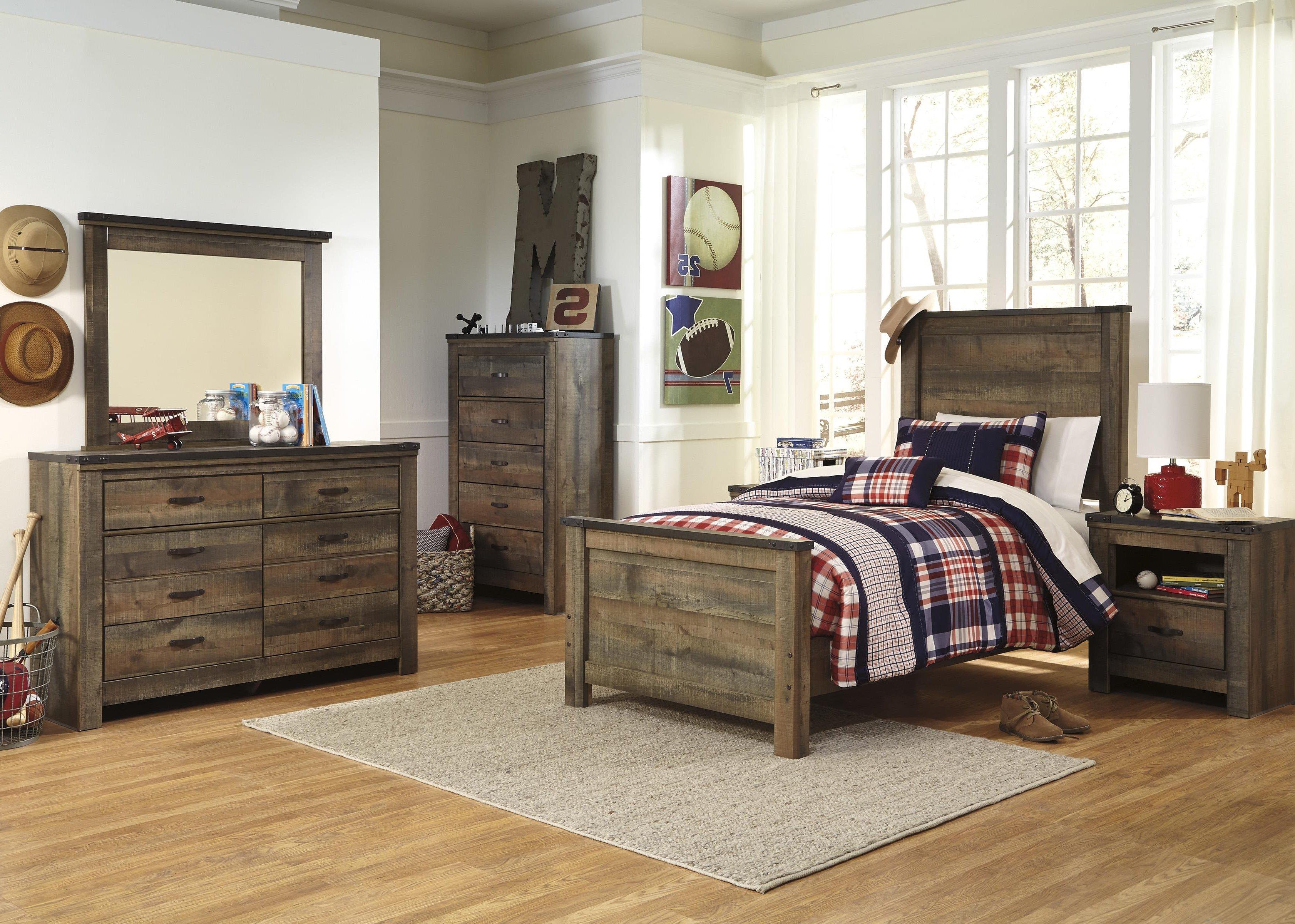 Signature Design by Ashley Trinell Twin Bed, Dresser ...