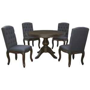 Signature Design by Ashley Trudell 5-Piece Round Dining Table Set