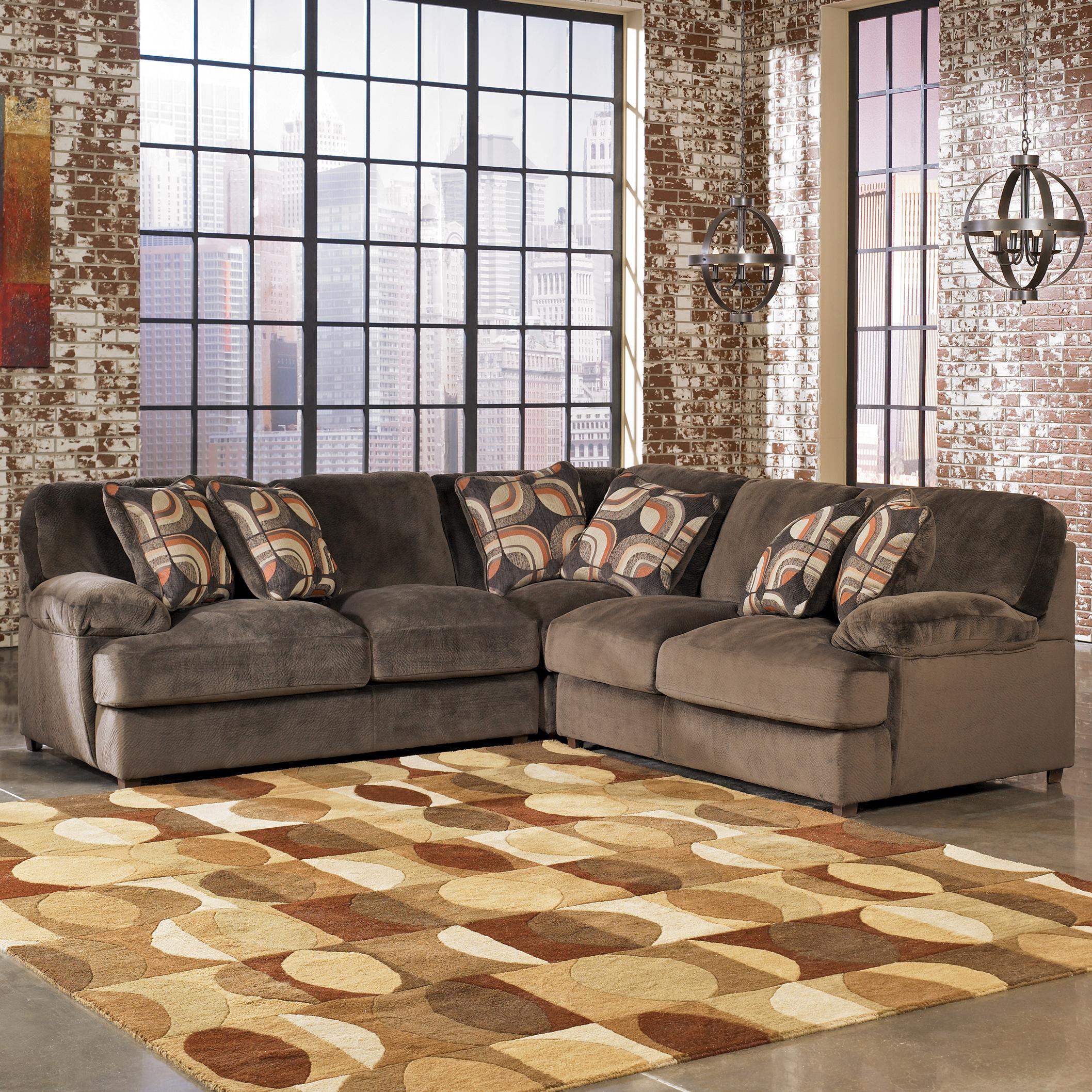 Signature Design By Ashley Truscotti Cafe Contemporary 3 Piece Truscotti Cafe Contemporary 3 Piece Sectional With Two Love Seats By Signature Design Ashley