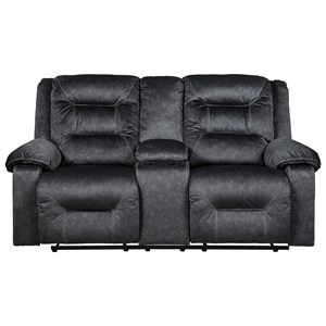 Signature Design by Ashley Waldheim Power Recl. Loveseat w/ Con. & Adj. Headrest