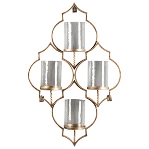 Ashley Signature Design Wall Art Dunixi Antique Gold Finish Wall Sconce