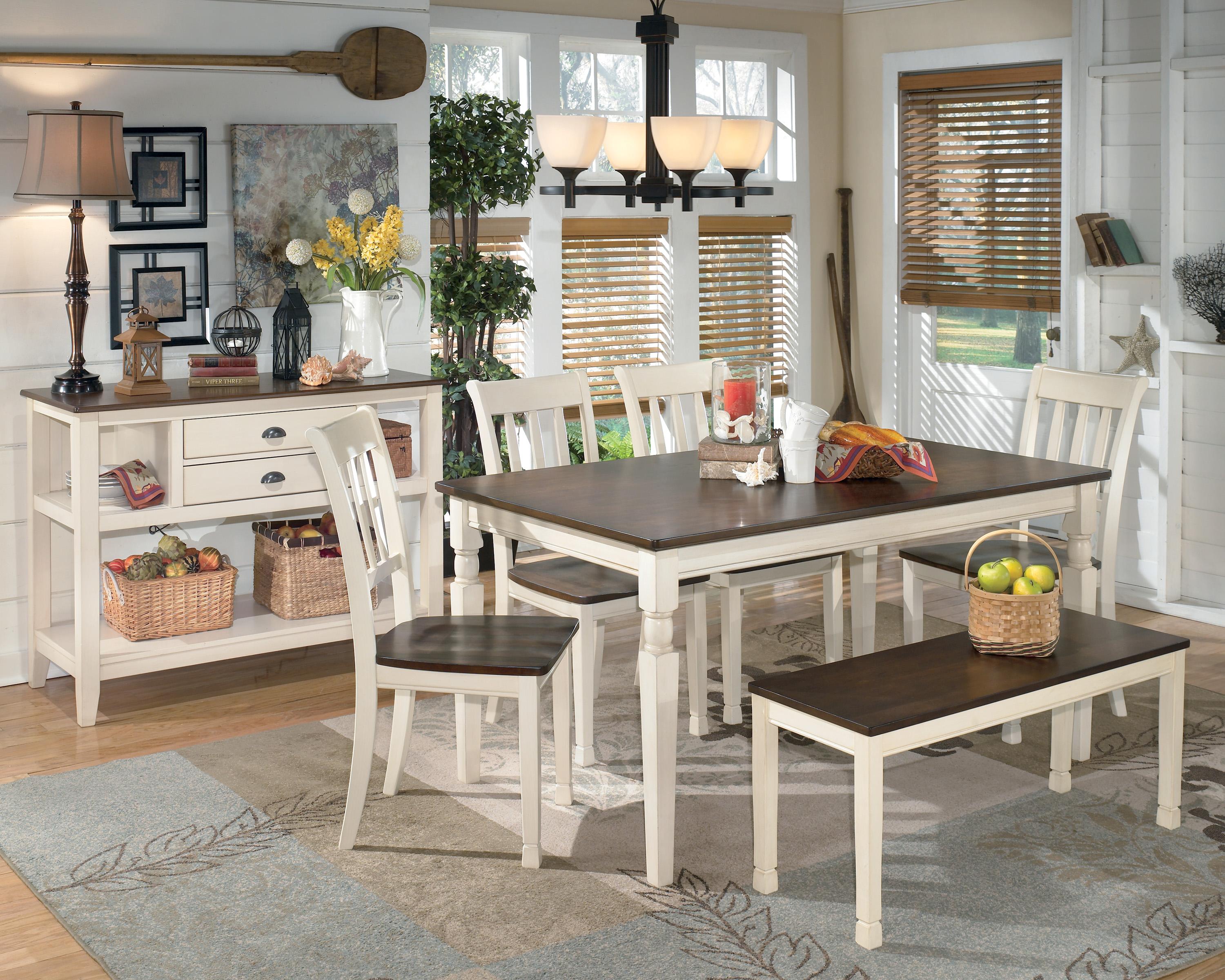 Ashley Signature Design Whitesburg D583-25 Rectangular Dining Room Table | Dunk & Bright ...