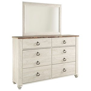 Signature Design by Ashley Willowton Dresser & Mirror