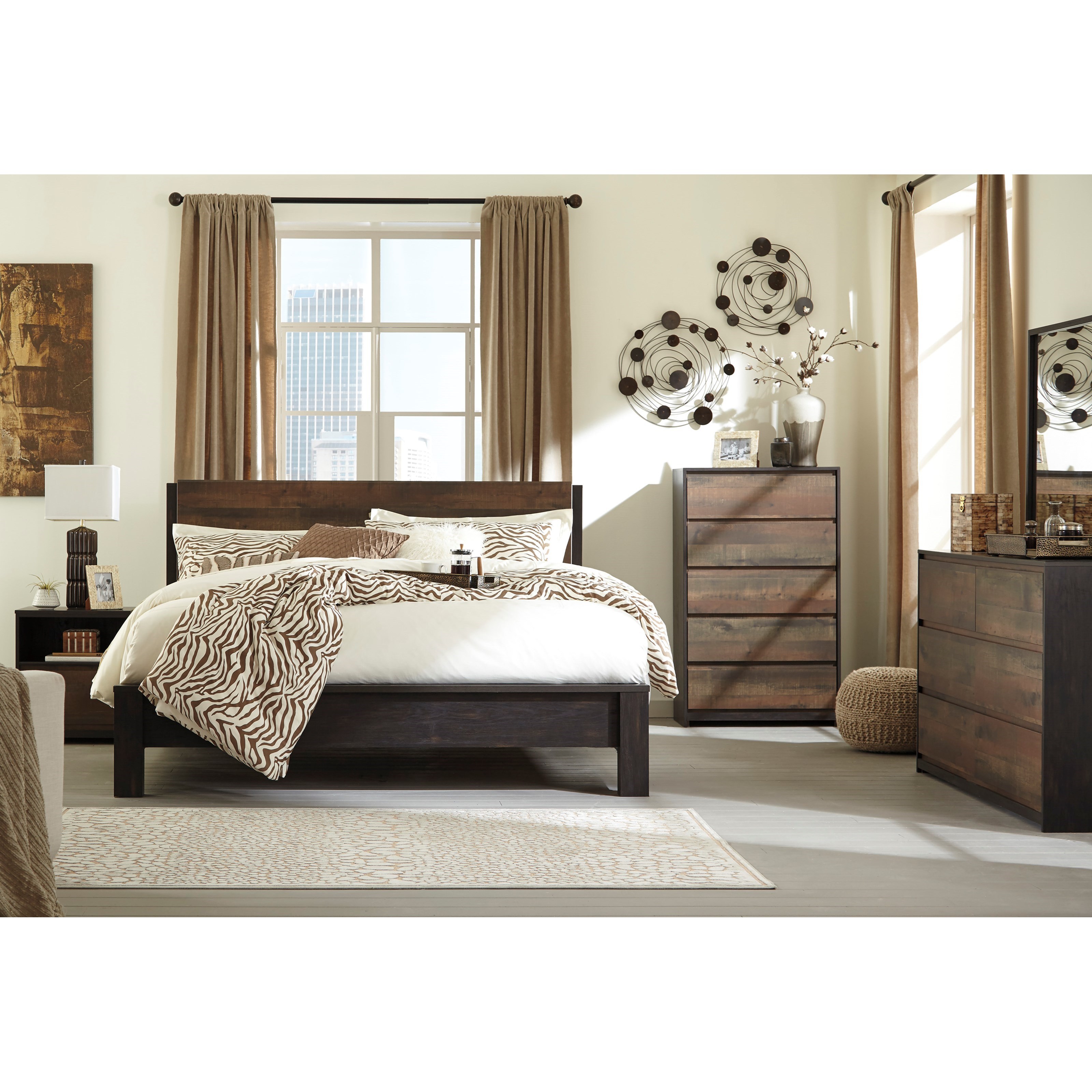 Signature Design by Ashley Windlore Modern Rustic King ...