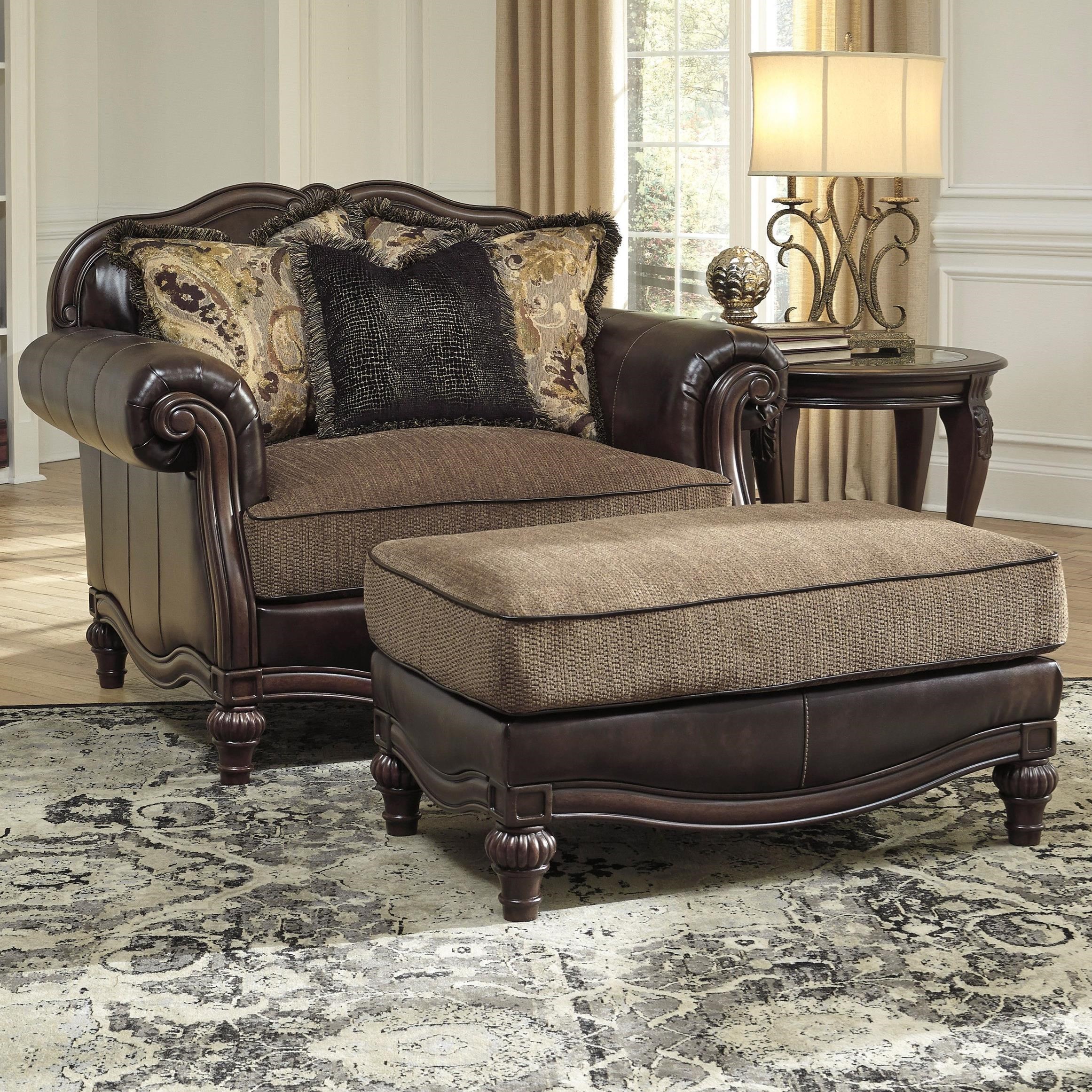 chair and a half gray chair and half ottoman signature design by ashley winnsboro durablend traditional chair and a half gray chair and half ottoman signature design by ashley winnsboro durablend traditional