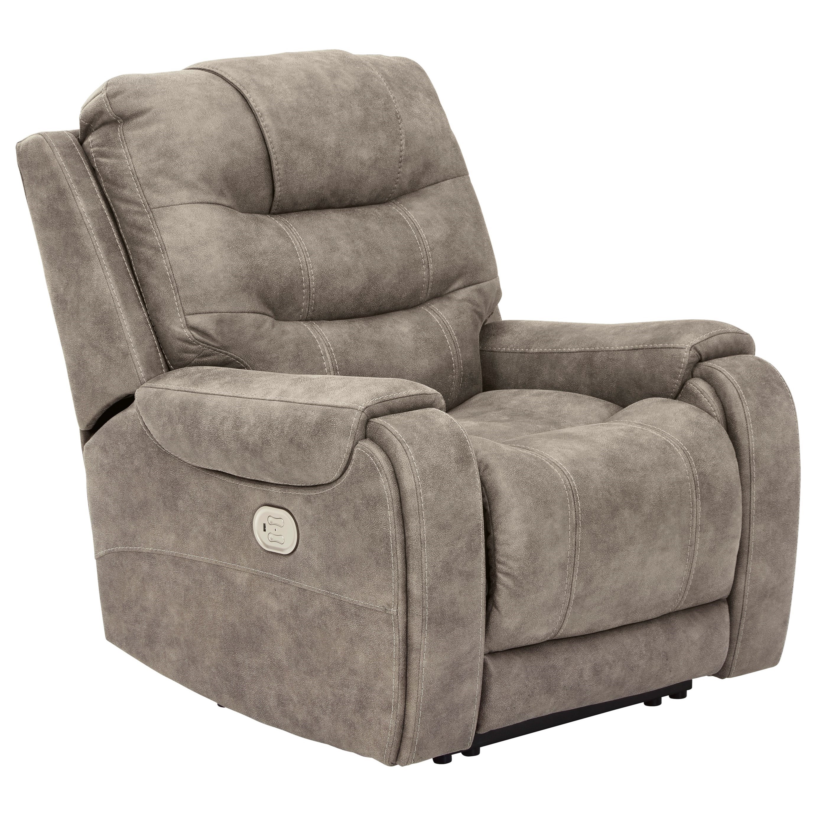 leather power glider recliner with power adjustable headrest
