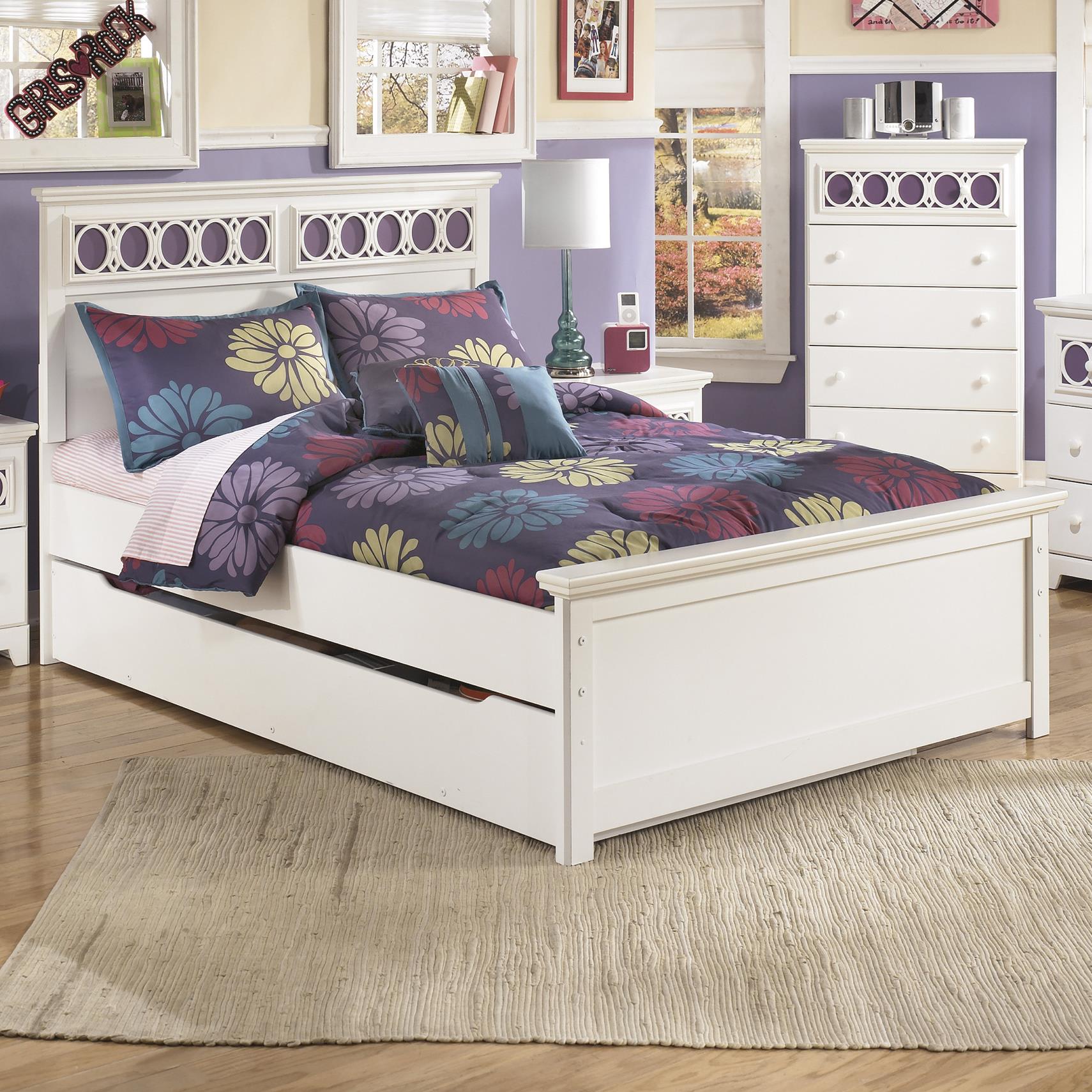 Signature Design By Ashley Zoey Full Panel Bed With Trundle Signature Design By Ashley Zoey Full Panel Bed With Trundle