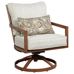 Signature Design by Ashley Zoranne Set of 2 Swivel Lounge Chairs