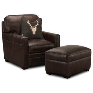 Simon Li J452 Chair & Ottoman Set