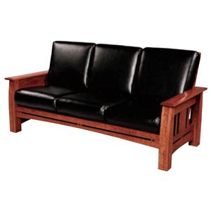 Simply Amish Aspen Lfas100 Mission Sofa With Walnut Inlay Dunk Simply Amish Aspen Lfas100 Mission Sofa With Walnut Inlay Dunk Bright Furniture