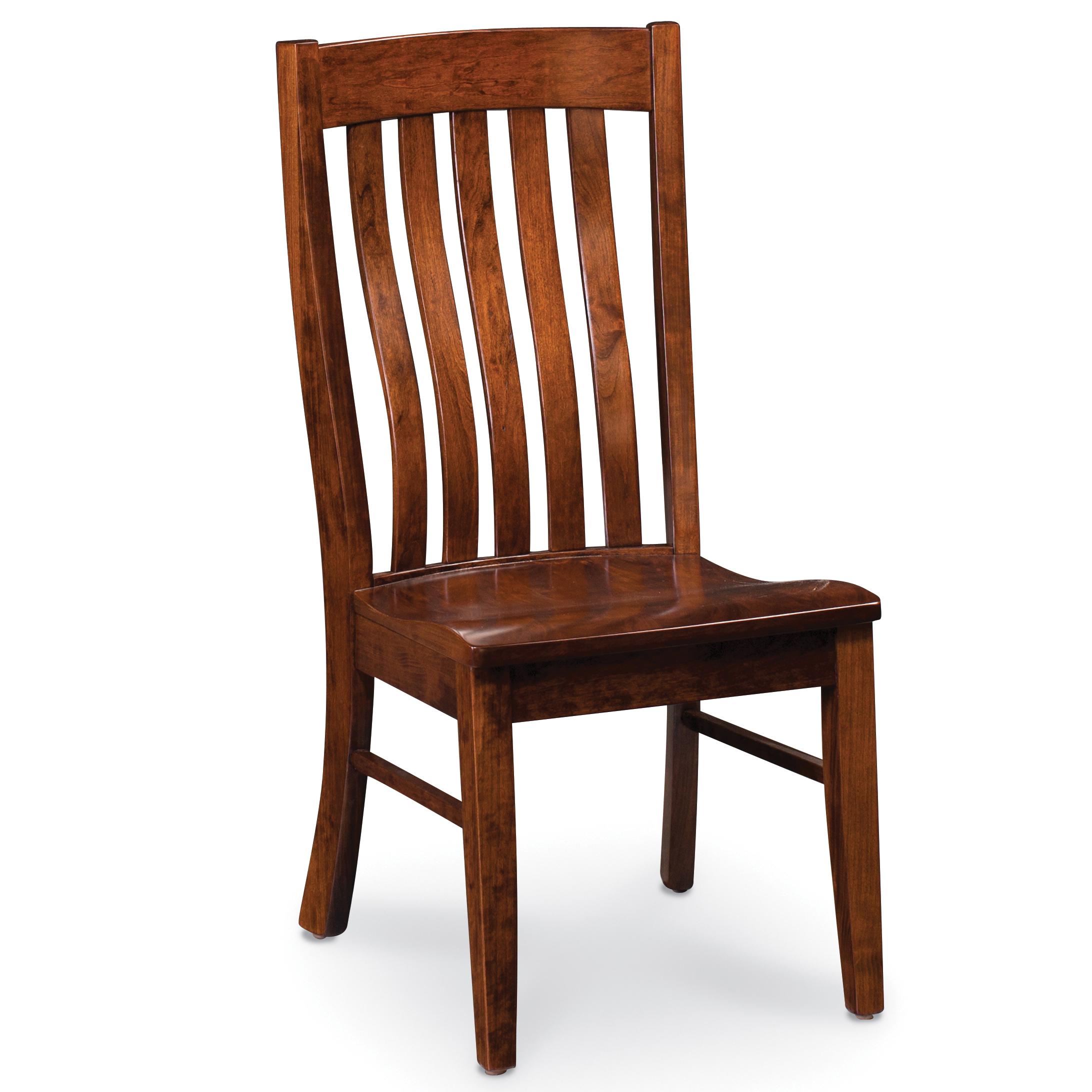 Simply Amish Chairs Ecbrd 02a W Bradford Side Chair With Slat Back Bradford Side Chair
