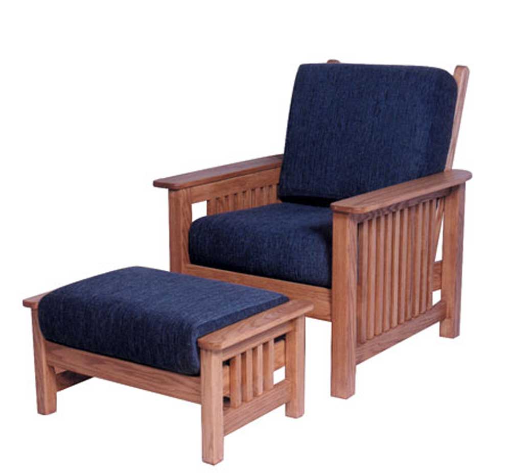 Simply Amish Mission Amish Mission Easy Chair and Ottoman Becker