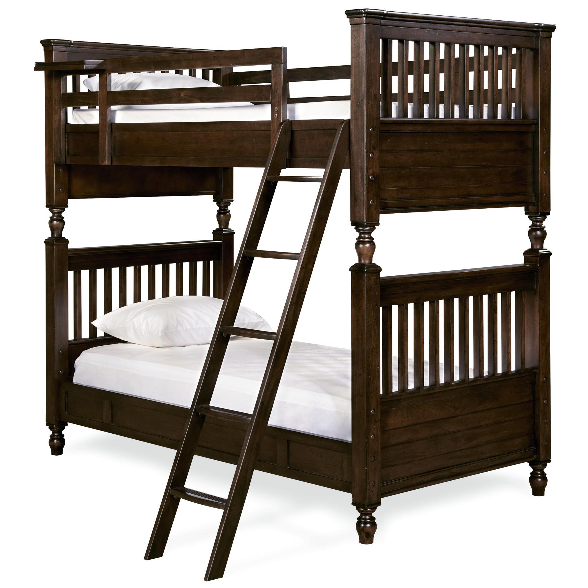 Smartstuff Guys Twin Bunk Bed with Rail Post Design Belfort Furniture