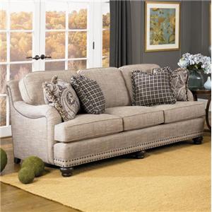 Smith Brothers 241 Traditional Sofa With Scooped Arms Dunk