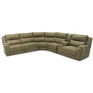 ComfortZone Dazzle Sectional w/ Cup Holders and Power Headrests