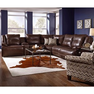 Southern Motion Major League Power Reclining Sectional with Massage