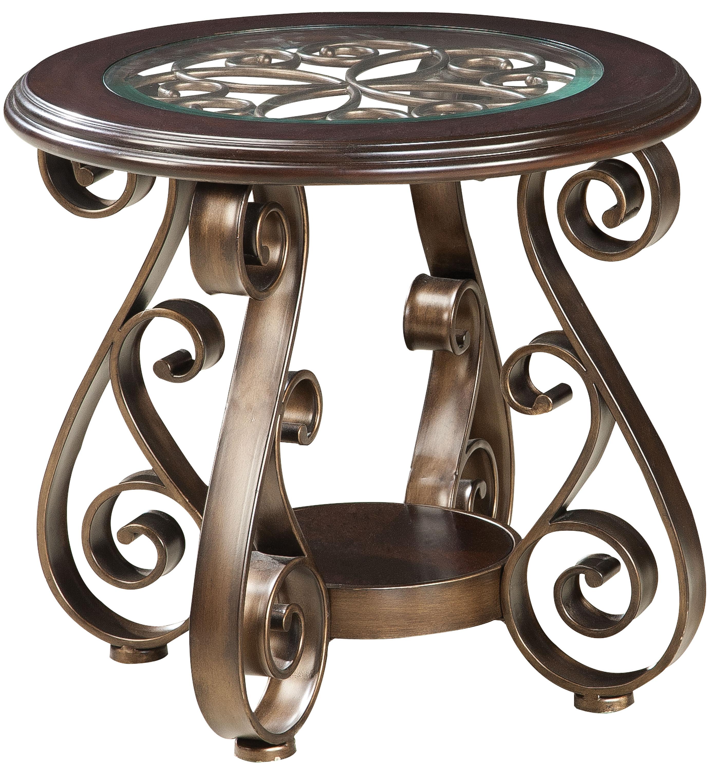 Standard Furniture Ay Old World End Table With Gl Top And S Old World End Table
