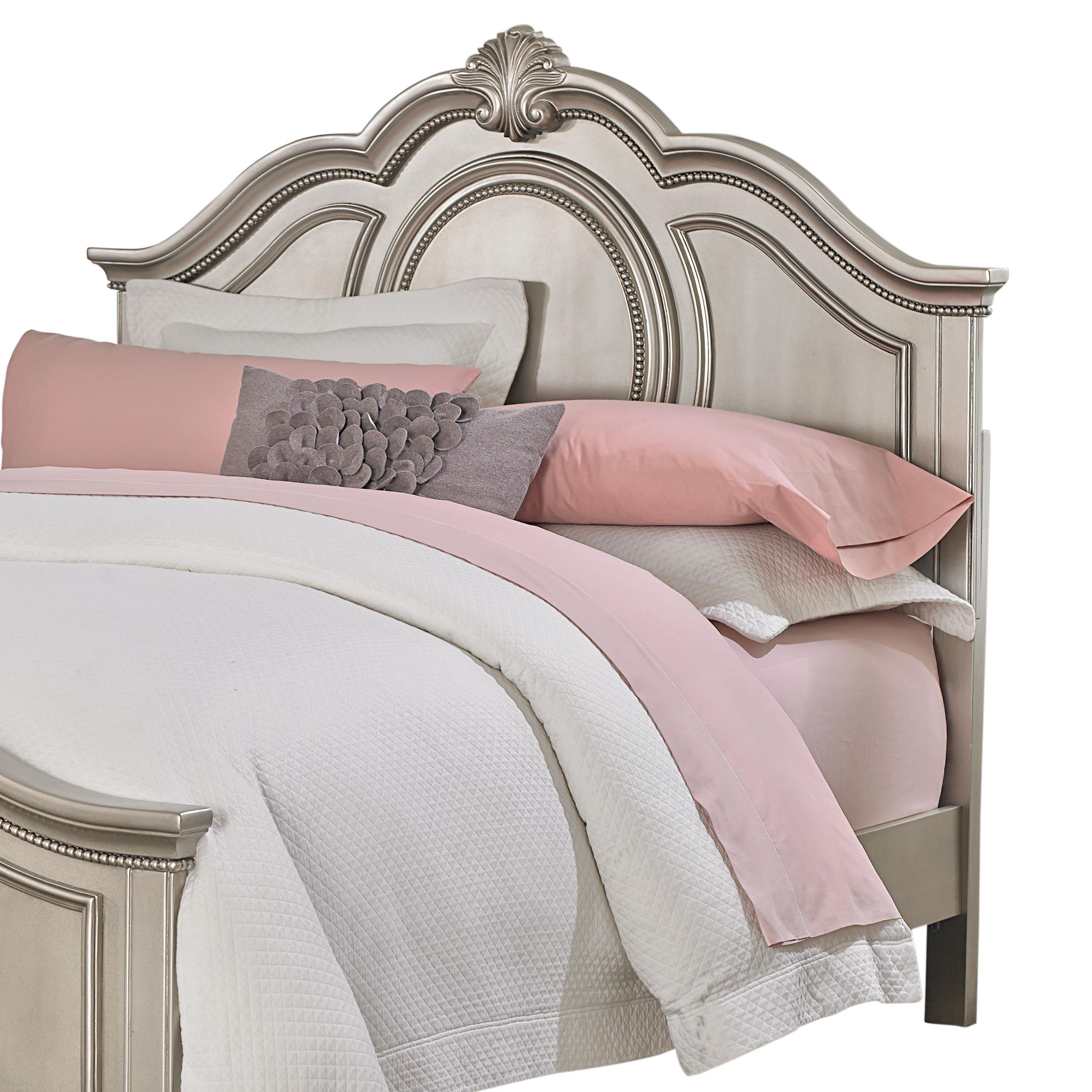 Standard Furniture Jessica Silver 93551 Twin Curvaceous Headboard with