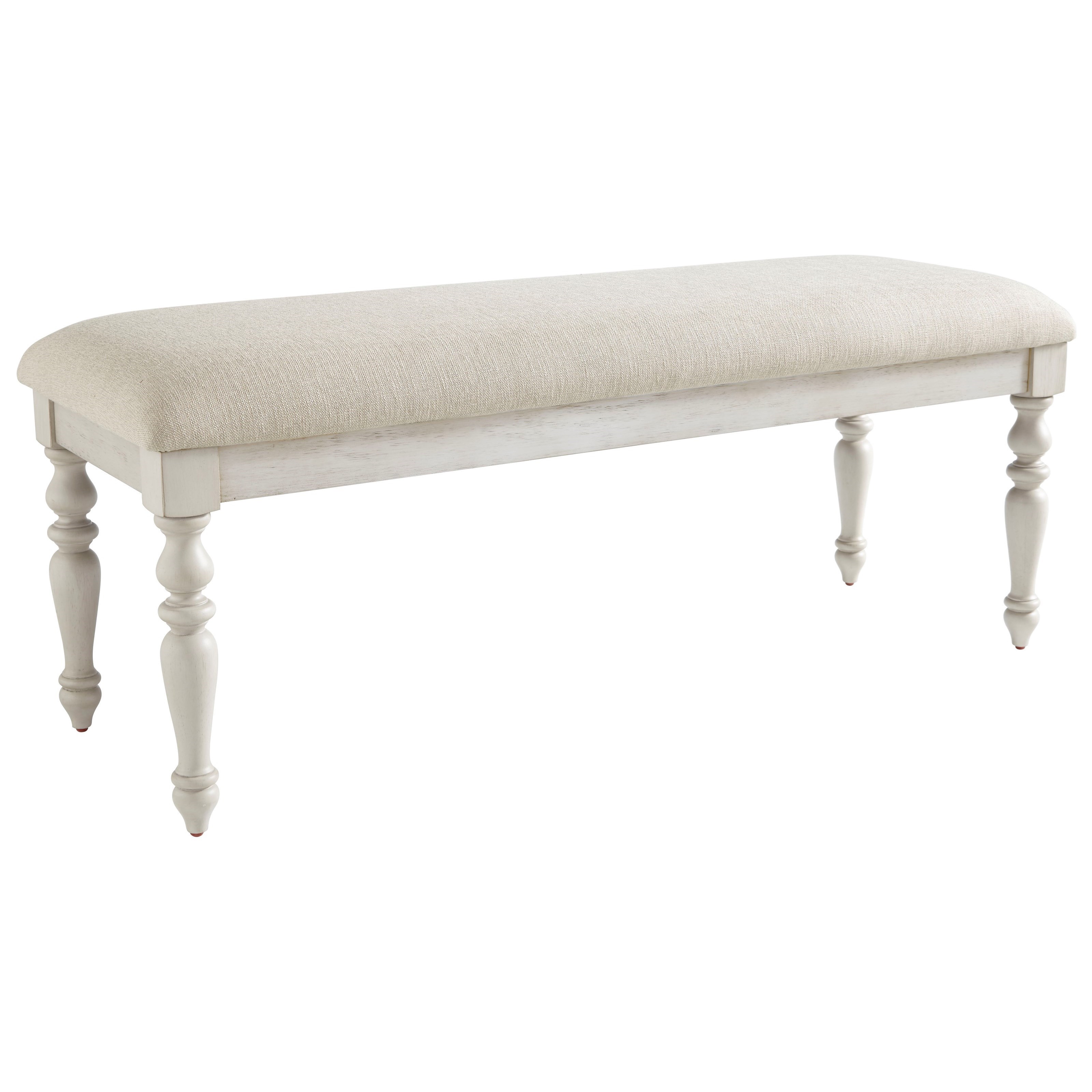Standard Furniture Larson Light Transitional Upholstered Bench Royal Furniture Dining Benches
