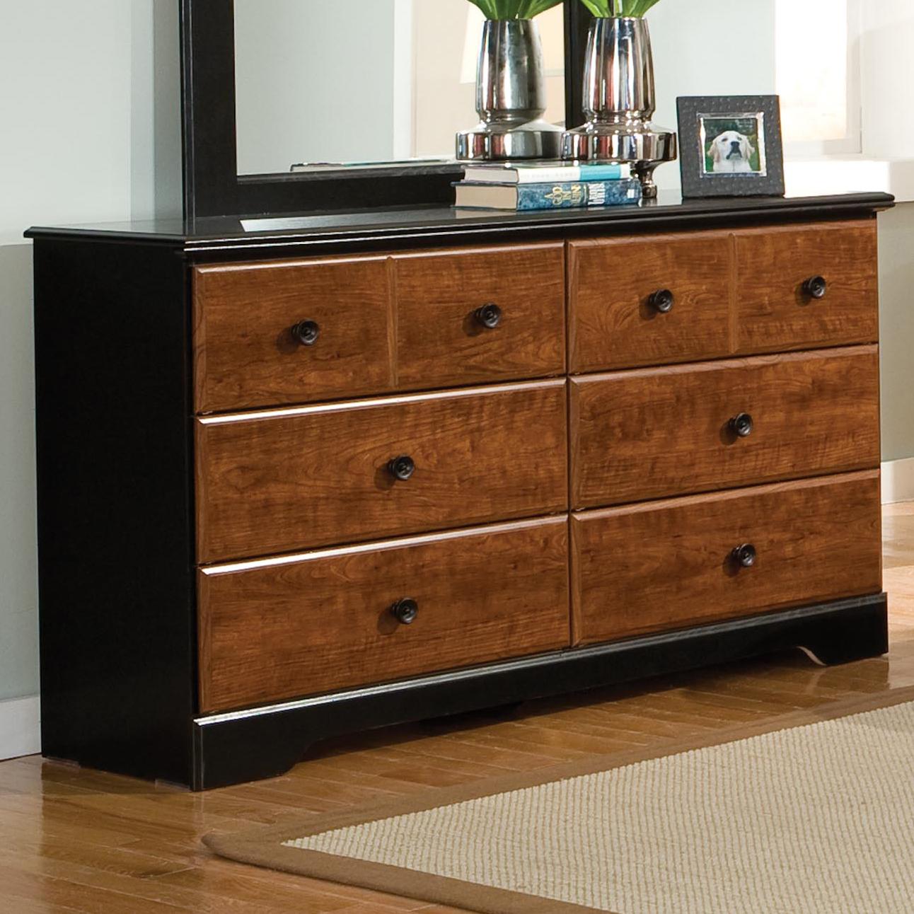 Standard Furniture Steelwood 61259 6 Drawer Dresser Dunk & Bright