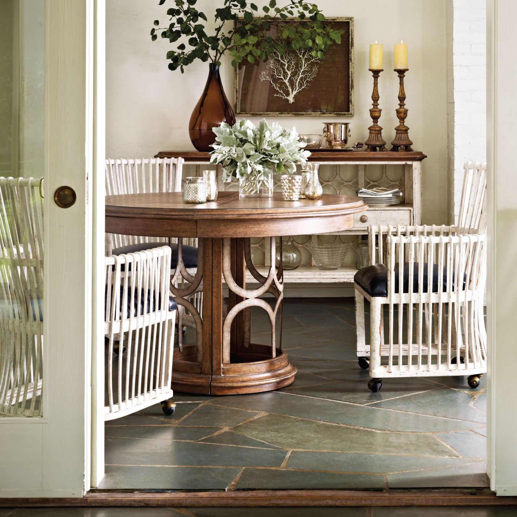 Stanley Furniture Archipelago 4 Piece Monserrat Round Pedestal Table Stanley Furniture Archipelago 4 Piece Monserrat Round Pedestal Table Set With Castered Club Chairs Ahfa Dining 3 Dealer Locator