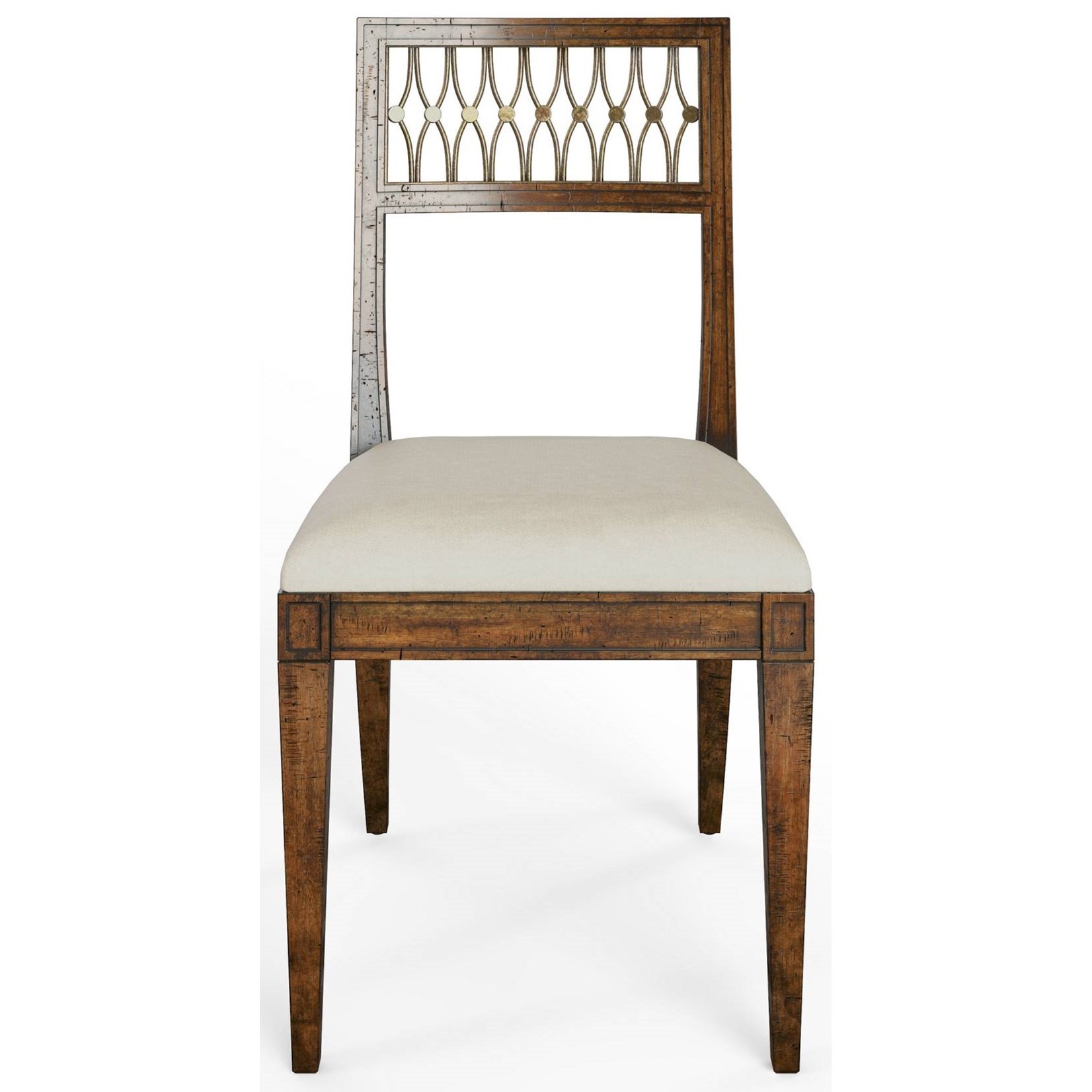 Stanley Furniture Hillside Transitional Bistro Chair with Metal Lattice