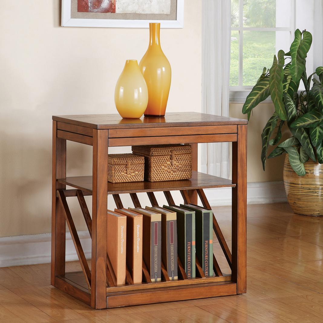 Vendor 3985 Jameson JM100EC Casual Chairside End Table with Shelf, Tray