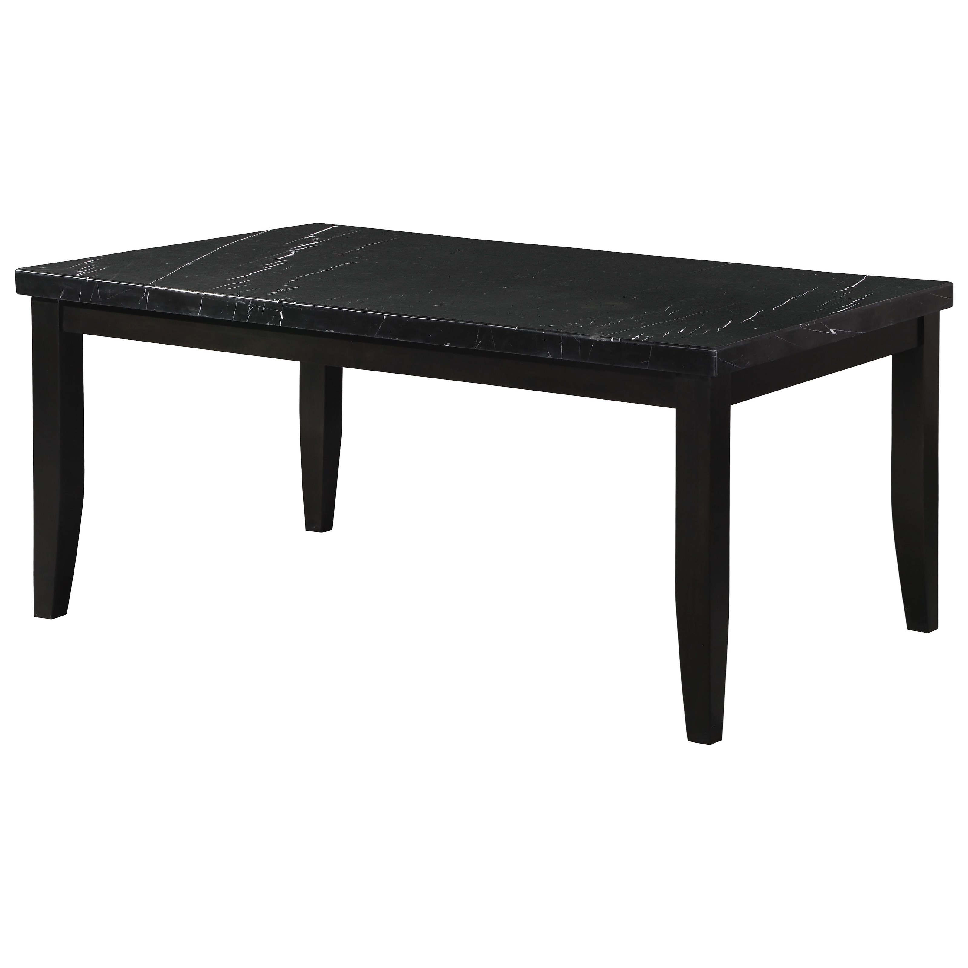 Steve Silver Markina Mk500tl Mt Contemporary Rectangular Dining Table With Marble Top Dunk Bright Furniture Dining Tables
