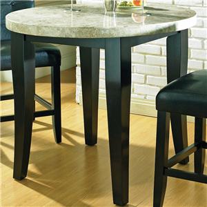 Pub Tables Belfort Furniture Marble Veneer Top Round Leg Table
