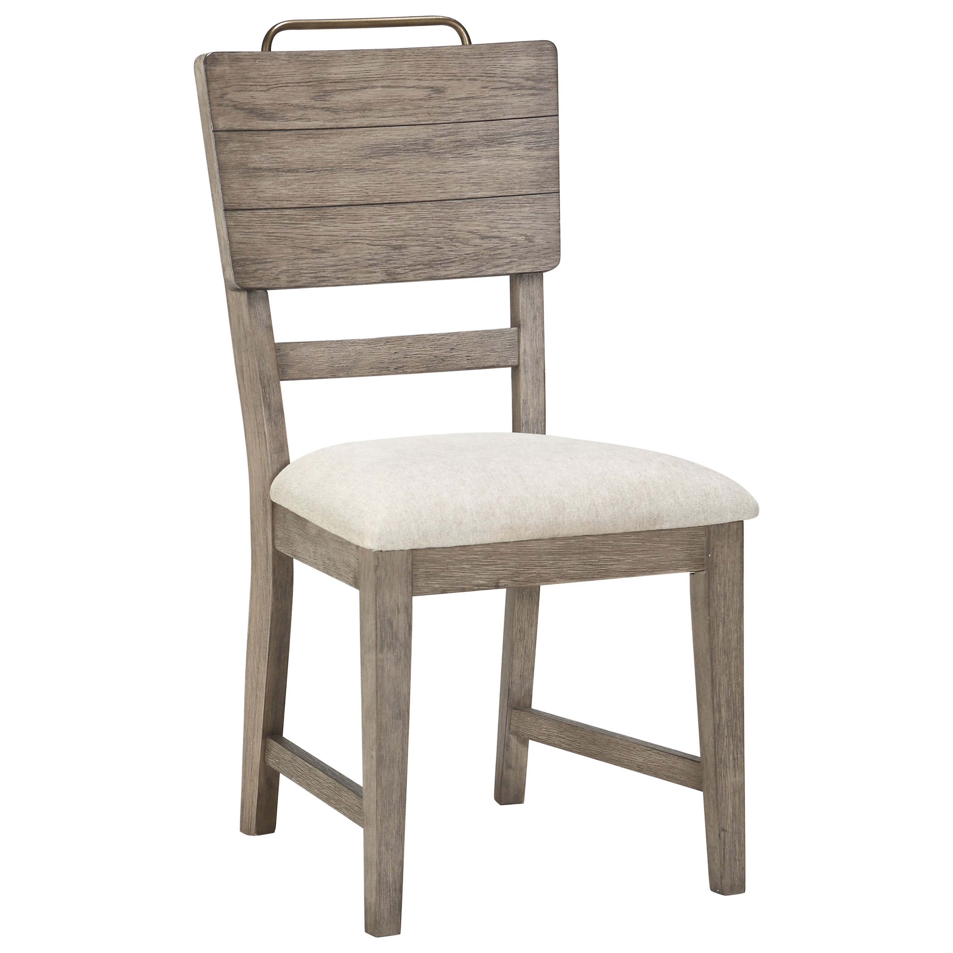 Steve Silver Ryan Rr500s Transitional Side Chair With Upholstered Seat And Metal Accent Handle Northeast Factory Direct Dining Side Chairs