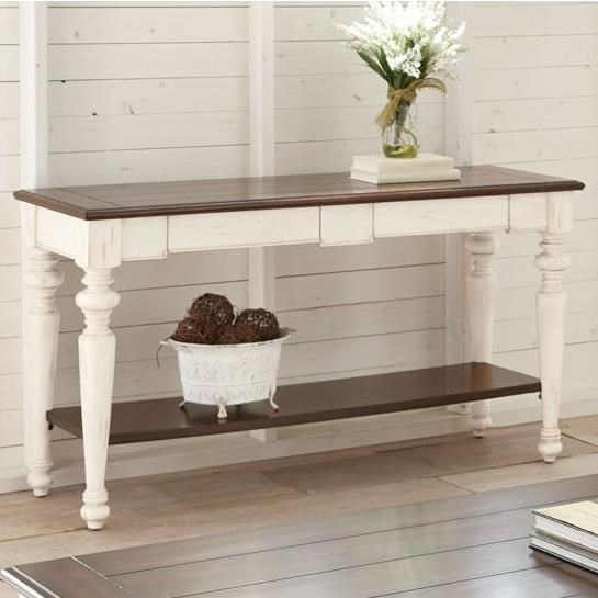 Wesley Cottage Sofa Table With Two Tone Finish By Star At Efo Furniture Outlet