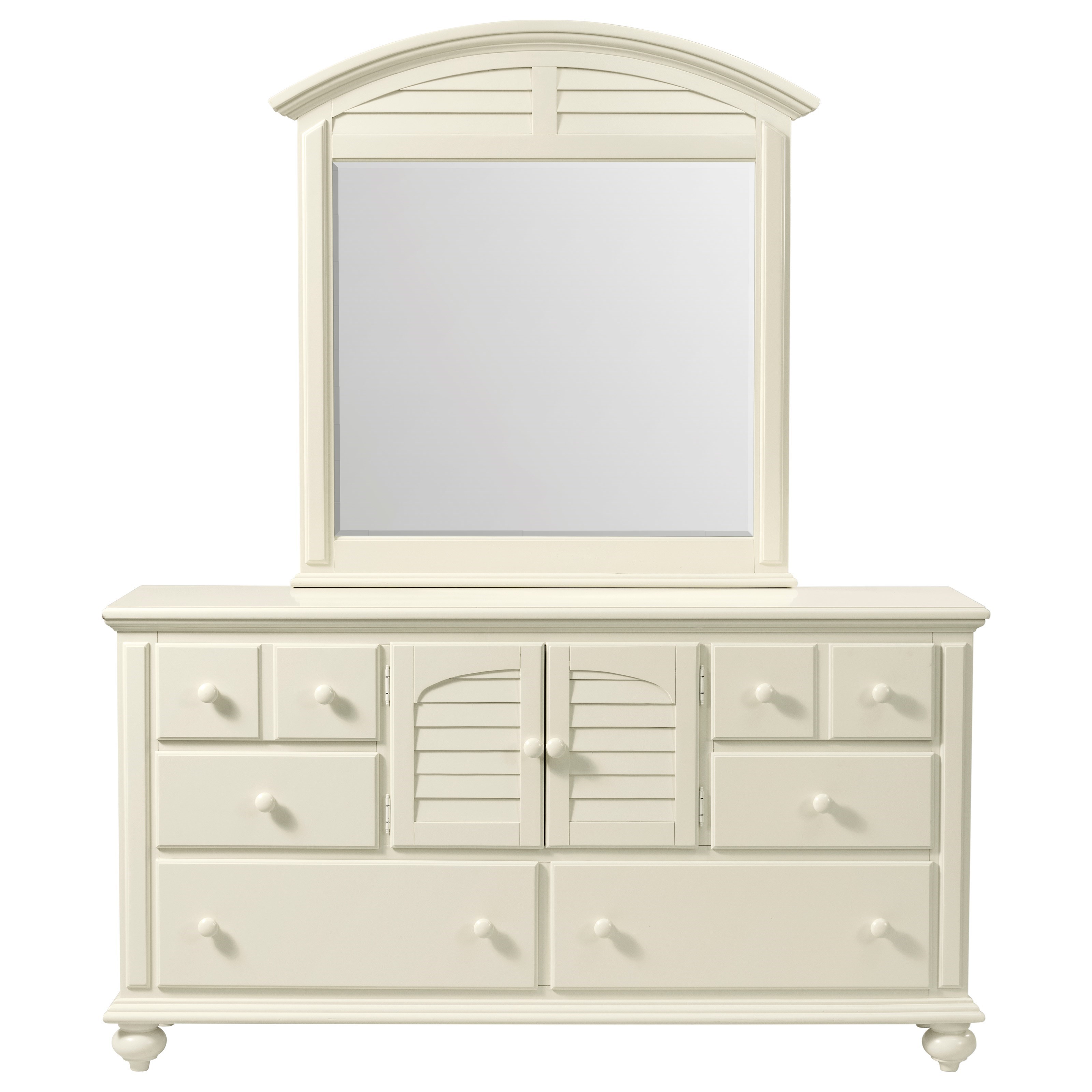 Stillwater Furniture Coastal Cottage 1447 232 5 Drawer Door Dresser In Creamy White Baer S Furniture Dressers