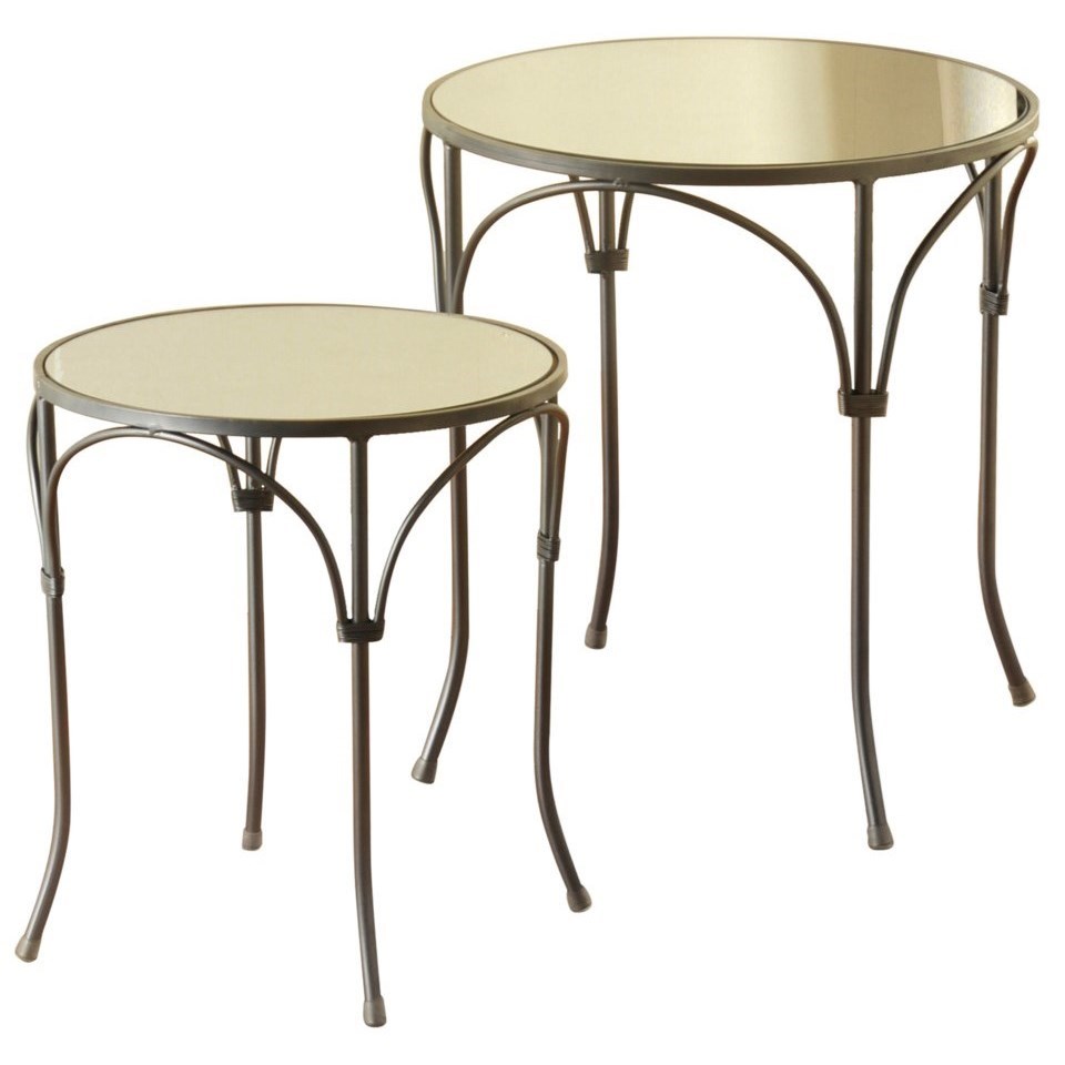 Stylecraft Occasional Tables Set Of 2 End With Mirror Stylecraft Occasional Tables Set Of 2 End With Mirror