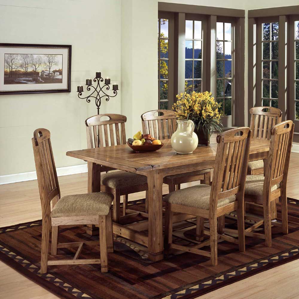 sunny designs sedona rustic oak 7 piece dining set - dunk & bright sunny designs sedona rustic oak 7 piece dining set - dunk & bright