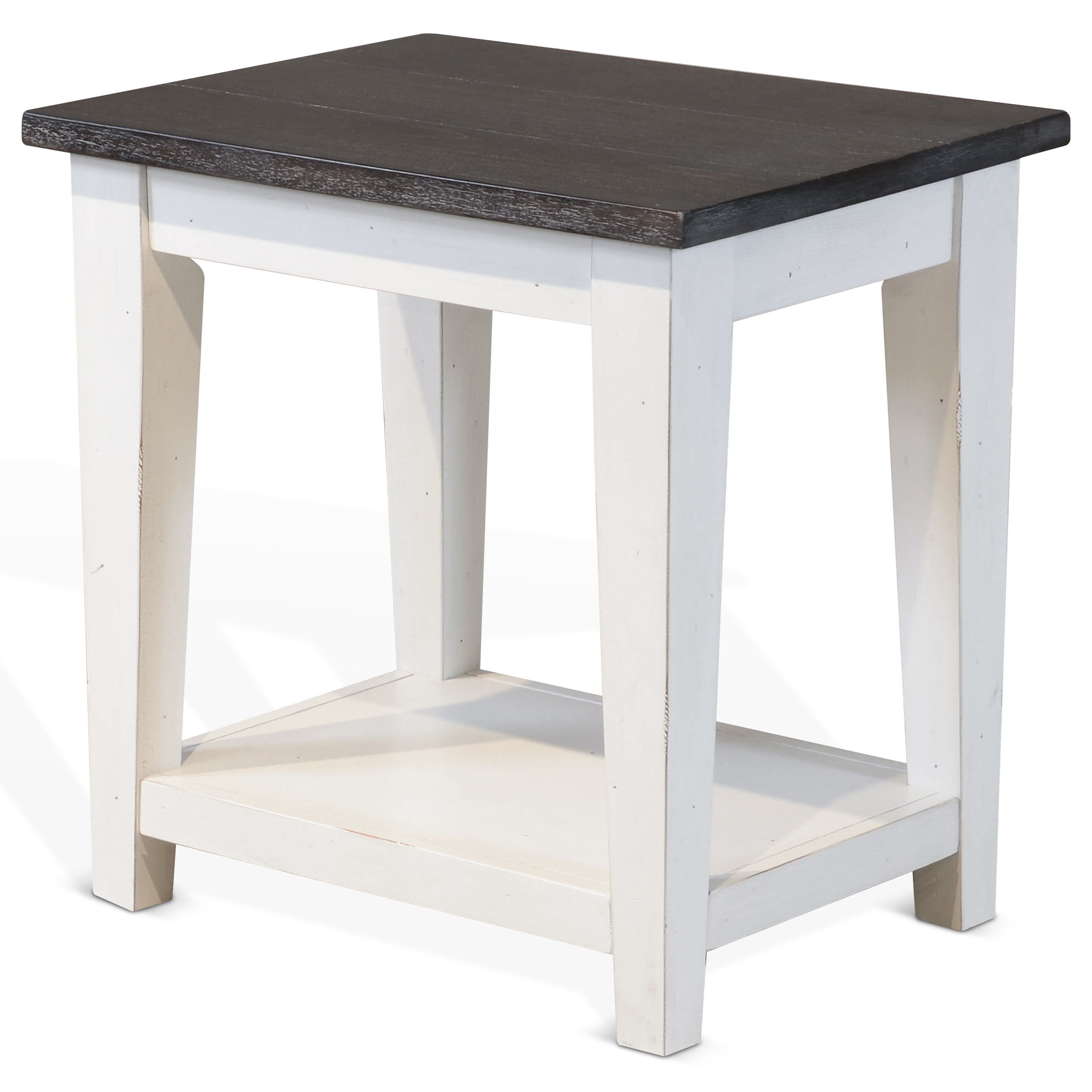 Sunny Designs Carriage House Cottage Two Tone Chair Side Table With Carriage House Cottage Two Tone Chair Side Table With Shelf By Sunny Designs
