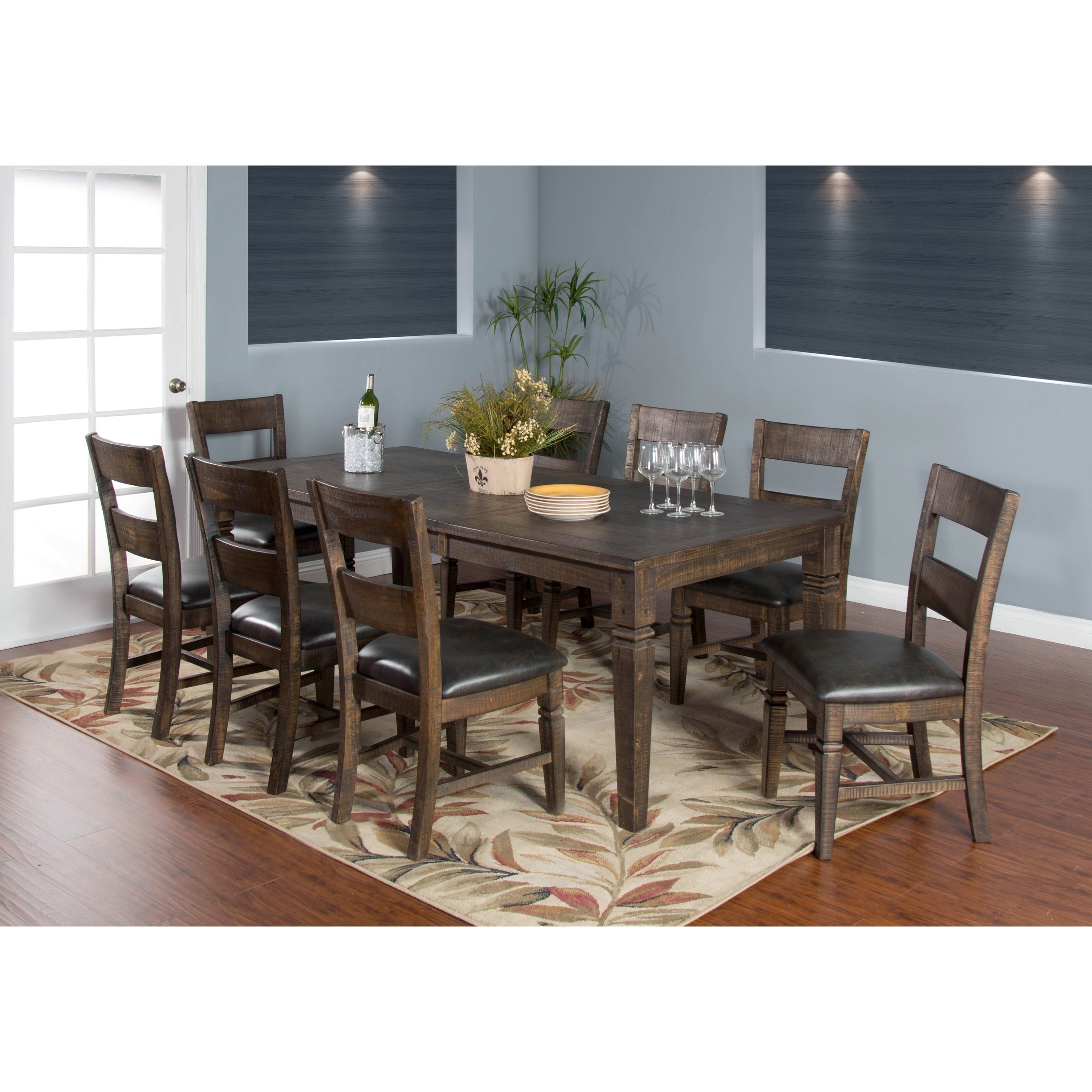 Sunny Designs Homestead Rustic Pine Extension Dining Table